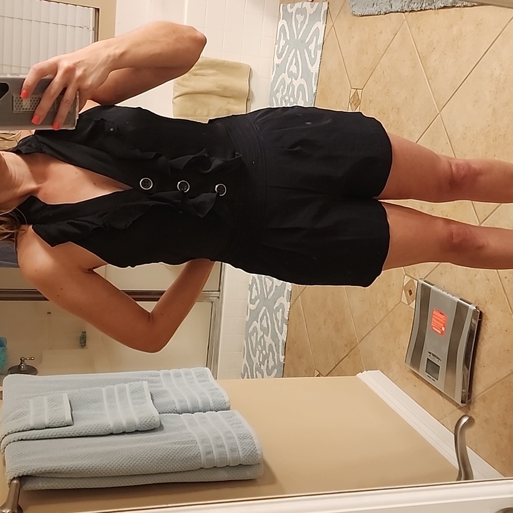 Grass collection black romper size 7
